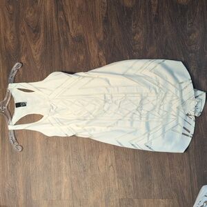 Tea Collection Cream Geometric Tank Dress